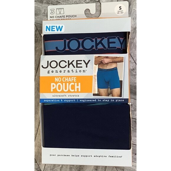 3pk Jockey Generation Men's No Chafe Pouch Boxer Briefs Small Waist 28"-30" - Picture 3 of 4